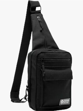 Zero Foxtrot Black Sling Belt Bag for Men